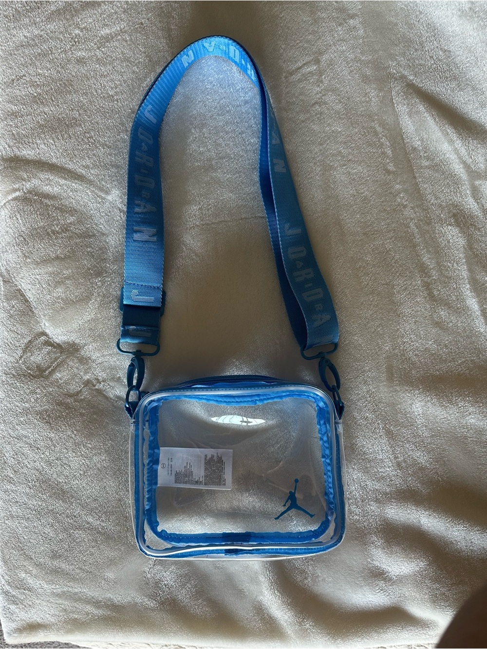 Jordan Clear Crossbody Bag in Blue